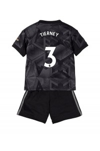 Arsenal Kieran Tierney #3 Babytruitje Uit tenue Kind 2022-23 Korte Mouw (+ Korte broeken)